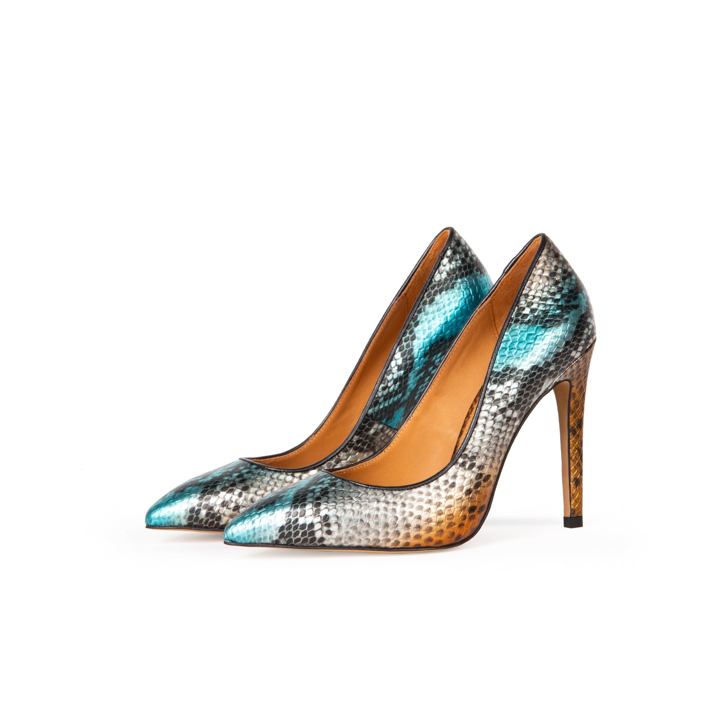 Pigalle 112 mm Python Pumps Embossed Metallic Leather - Pair