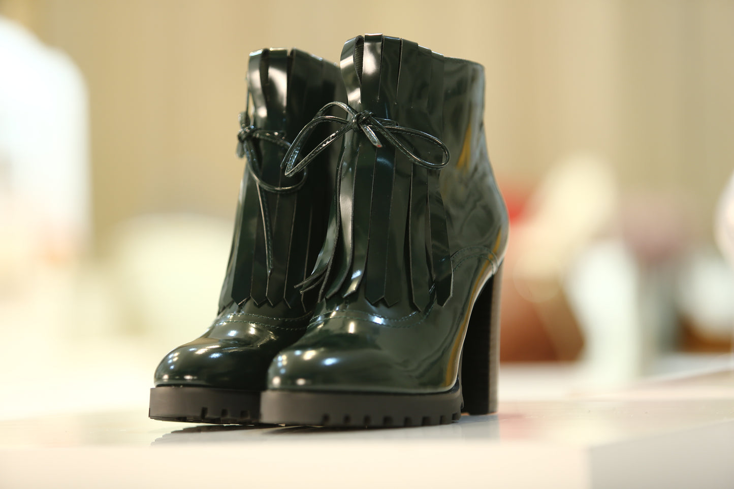 Emerald Noir Fringe boots 90