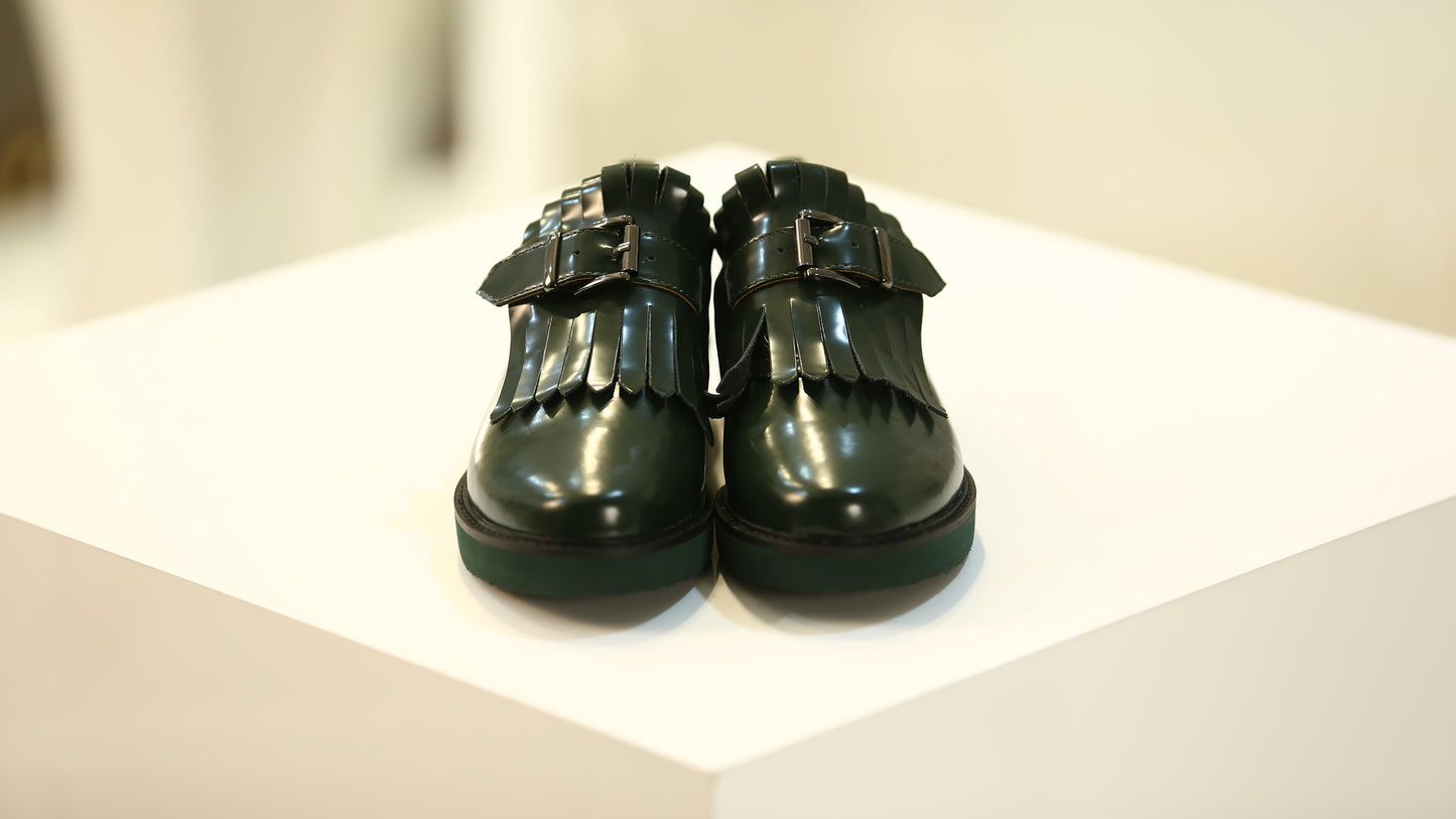 Green Obsidian Fringe Loafer 50