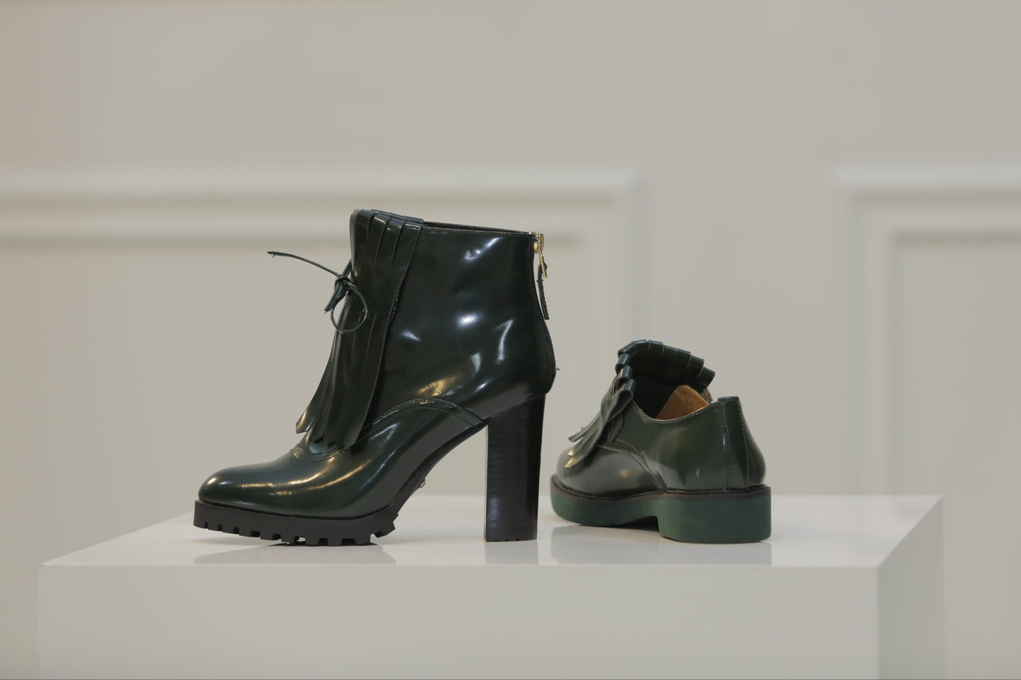 Green Obsidian Fringe Loafer 50