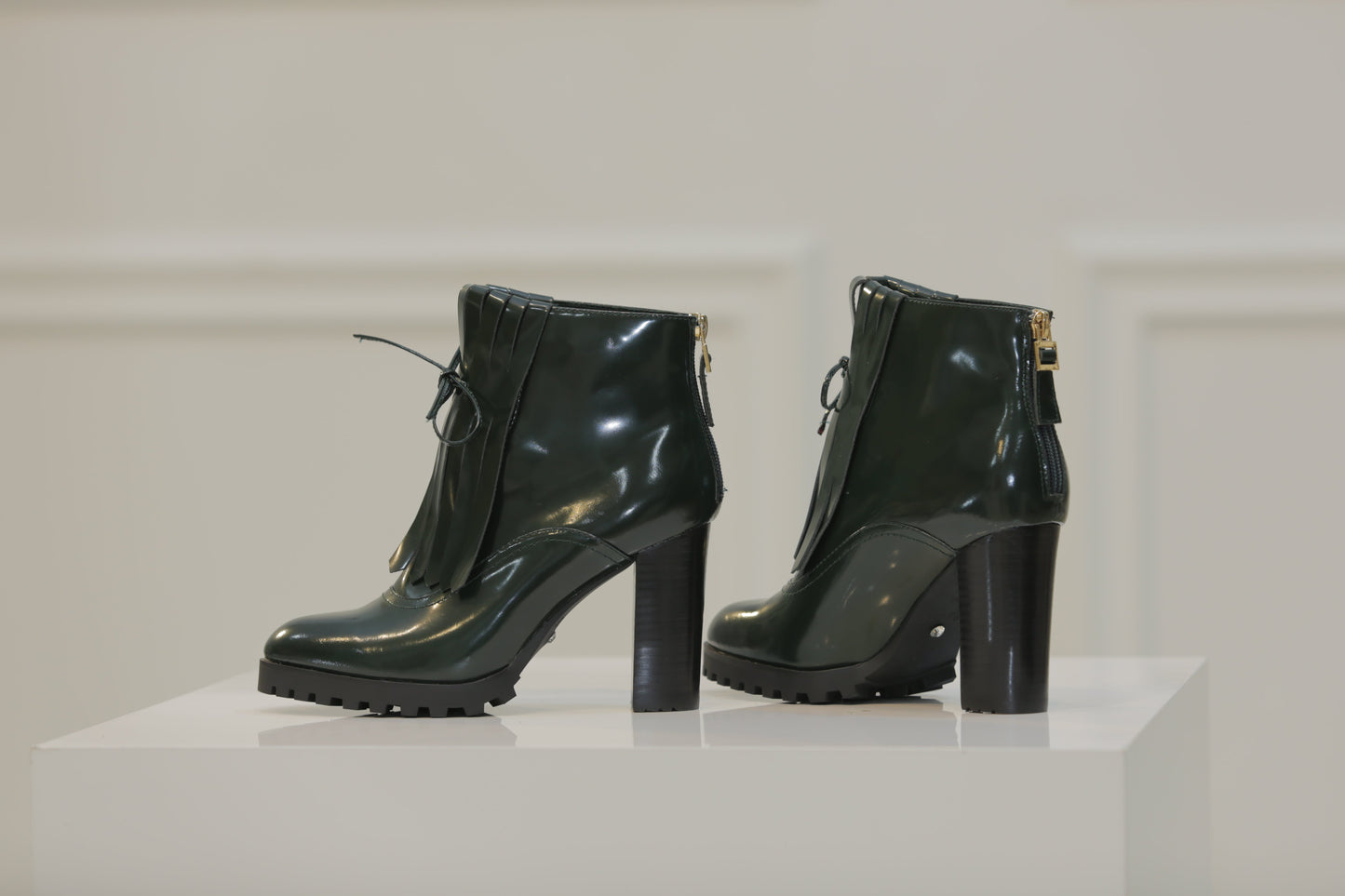 Emerald Noir Fringe boots 90