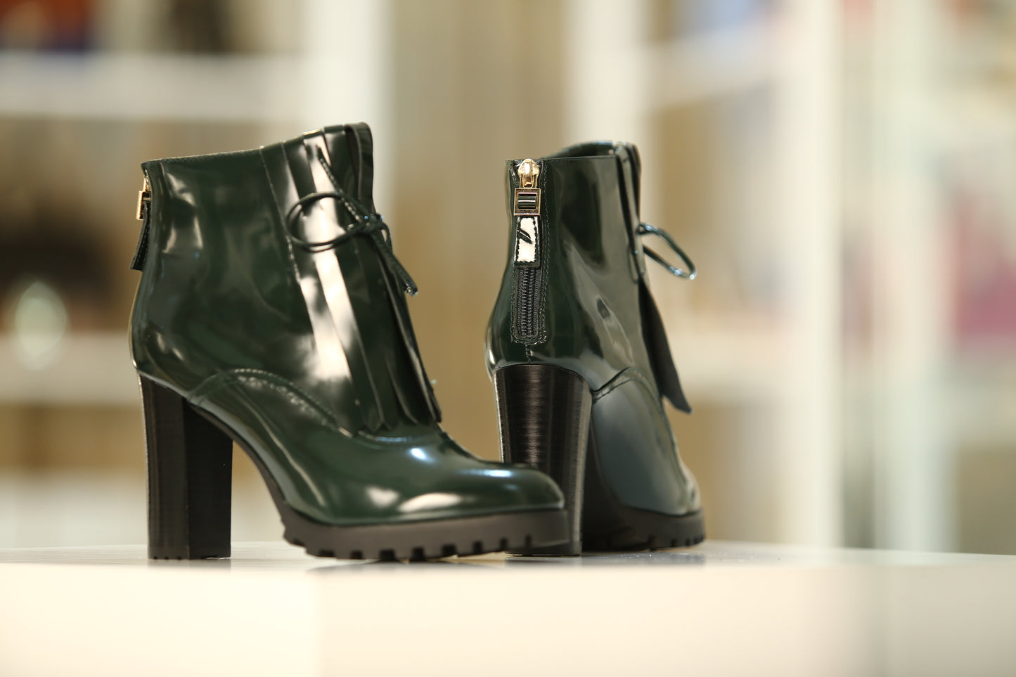 Emerald Noir Fringe boots 90